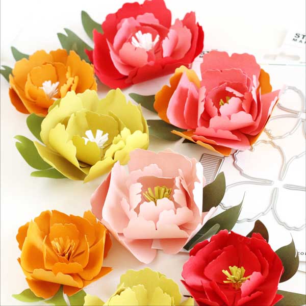 The Stamp Market Small Peony Die Set