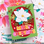 Waffle Flower Overlapping Christmas Words Stencil Trio