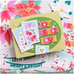 Waffle Flower Overlapping Christmas Words Stencil Trio