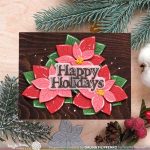 Waffle Flower Happy Holidays Print Die