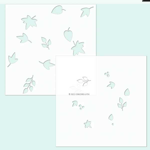 Concord &amp; 9th Autumn Hues Turnabout Stencil Pack