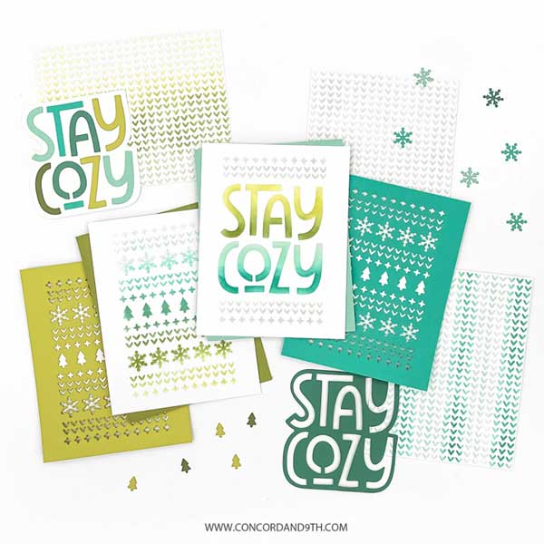 Concord &amp; 9th Stay Cozy Stencil Pack