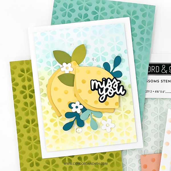 Concord &amp; 9th Dots &amp; Blossoms Stencil Pack