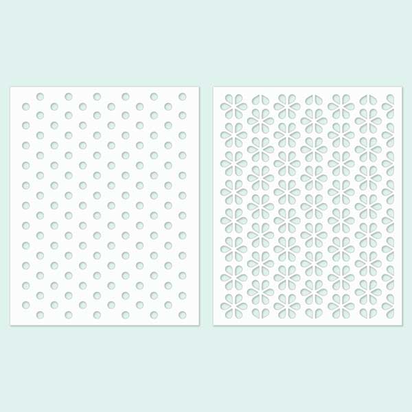 Concord &amp; 9th Dots &amp; Blossoms Stencil Pack