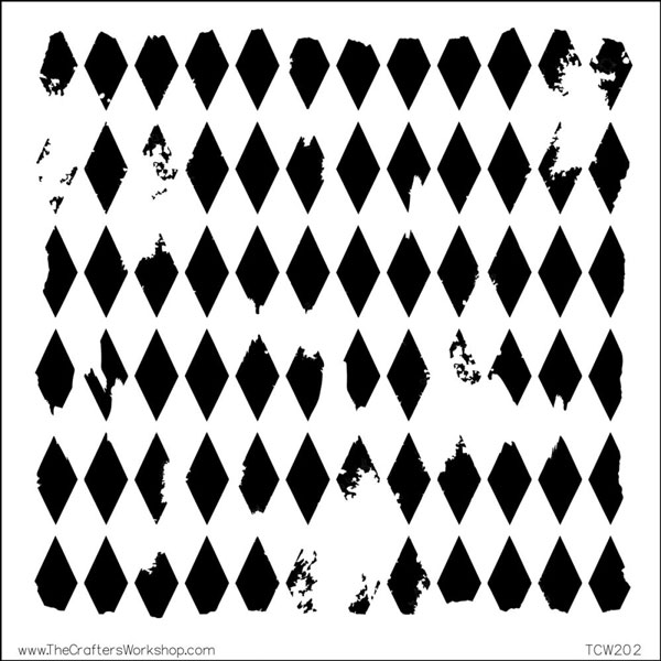 Crafters Workshop Harlequin Stencil - 6&quot; x 6&quot;