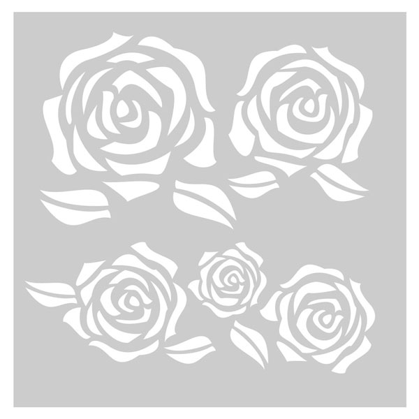 FabScraps Vintage Elegance Roses Stencil