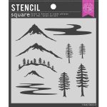 Hero Arts Mountain Scene Stencil