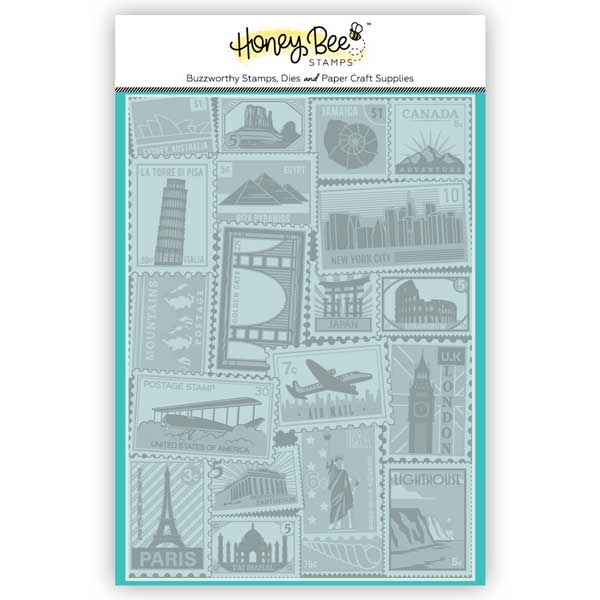 Honey Bee Stamps Air Mail 3D Embossing Folder