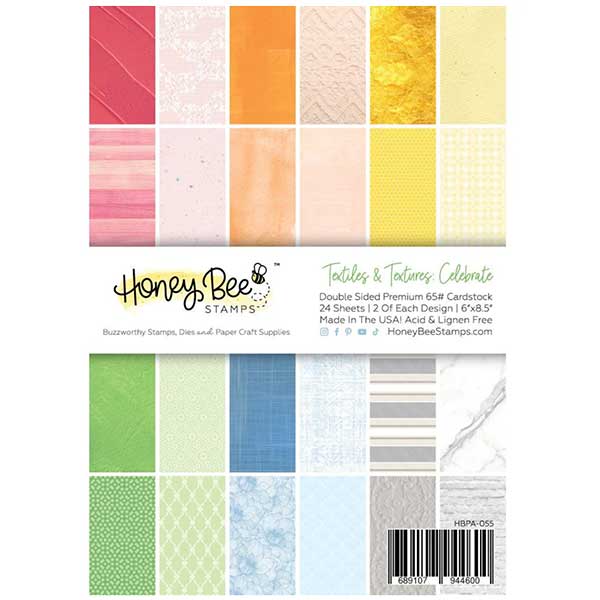 Honey Bee Stamps Textiles &amp; Texture: Celebrate Paper Pad