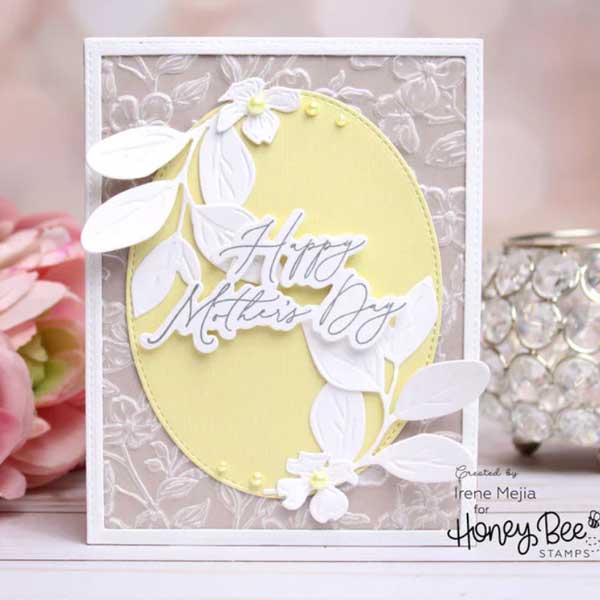 Honey Bee Stamps Dogwood Blooms 3D Embossing Folder