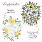 Honey Bee Stamps Daisy Layers Bouquet Stencils