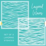 Honey Bee Stamps Layered Waves – Set of 2 Layering Stencils