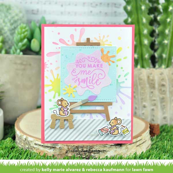 Lawn Fawn Paint Splatter Background Stencil