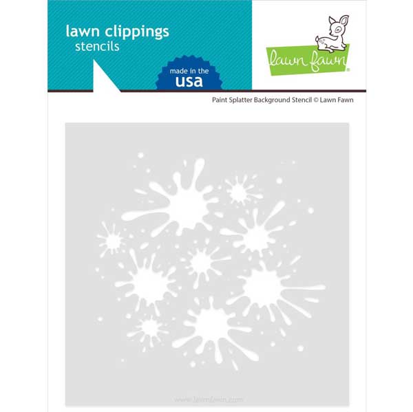 Lawn Fawn Paint Splatter Background Stencil