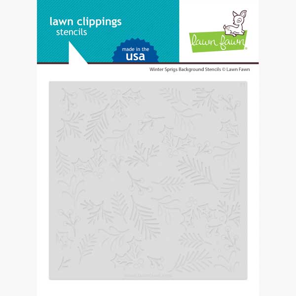 Lawn Fawn Winter Sprigs Stencil