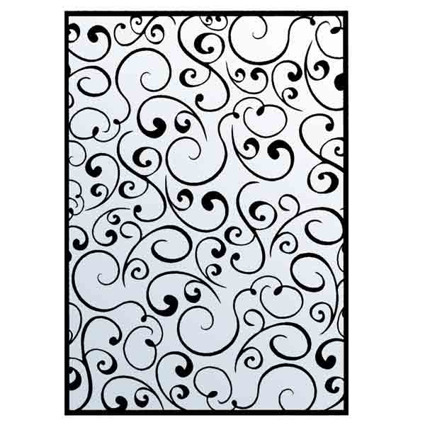 Mpress Retro Swirls Embossing Folder