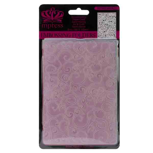 Mpress Retro Swirls Embossing Folder