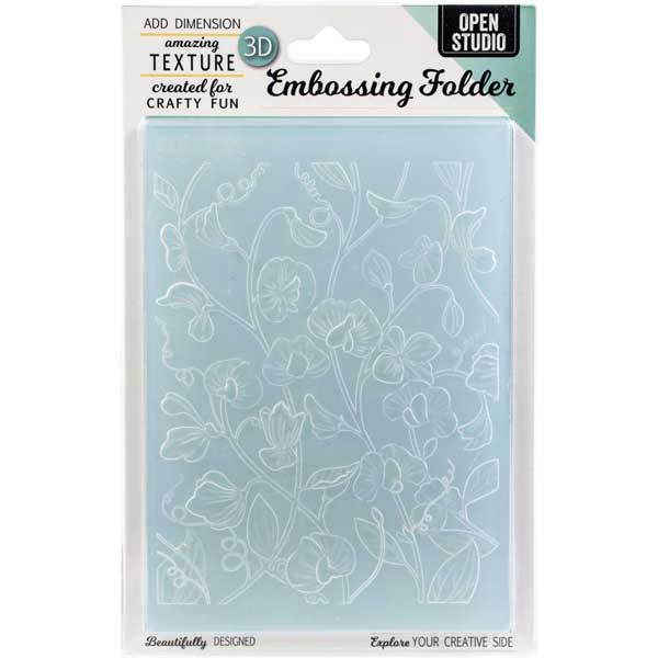 Memory Box 3D Blooming Sweet Pea Embossing Folder