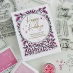 Pinkfresh Studio Happy Holiday Circle Frame Layering Stencils