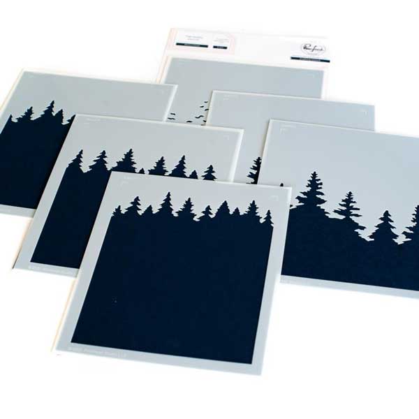 Pinkfresh Studio Wintry Forest Layering Stencils