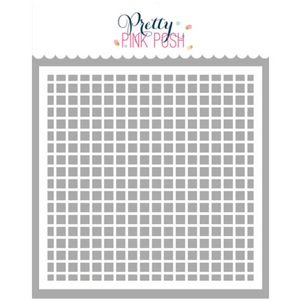 Pretty Pink Posh Grid Stencil