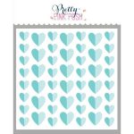 Pretty Pink Posh Half Hearts Stencils