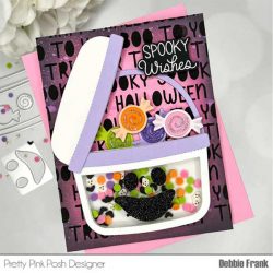 Pretty Pink Posh Halloween Words Stencil