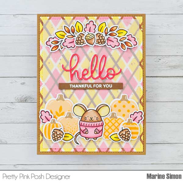 Pretty Pink Posh Layered Argyle Stencils