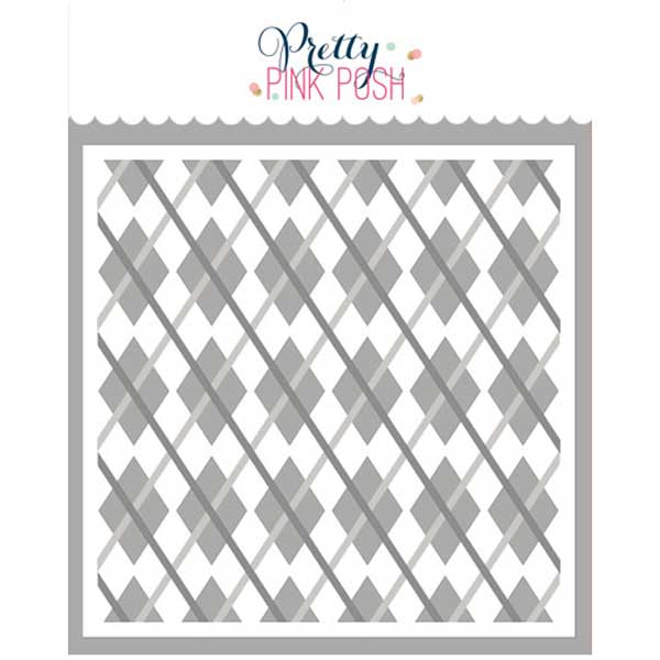 Pretty Pink Posh Layered Argyle Stencils