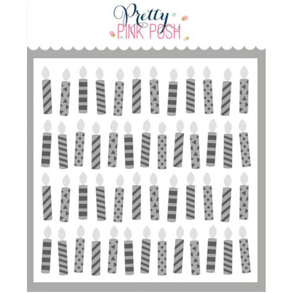 Pretty Pink Posh Layered Candles Stencils (3 Pack)