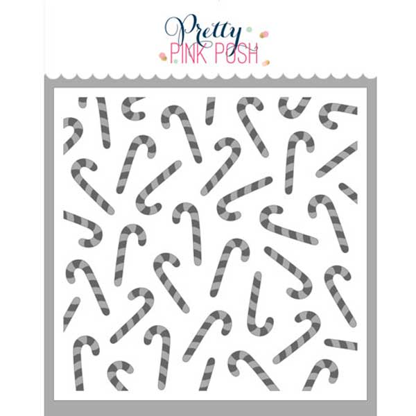 Pretty Pink Posh Layered Candy Canes Stencils (2 Pack)