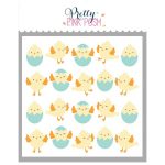 Pretty Pink Posh Layered Chicks Stencil