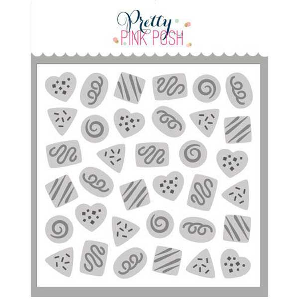 Pretty Pink Posh Layered Chocolates Stencils (3 pack)