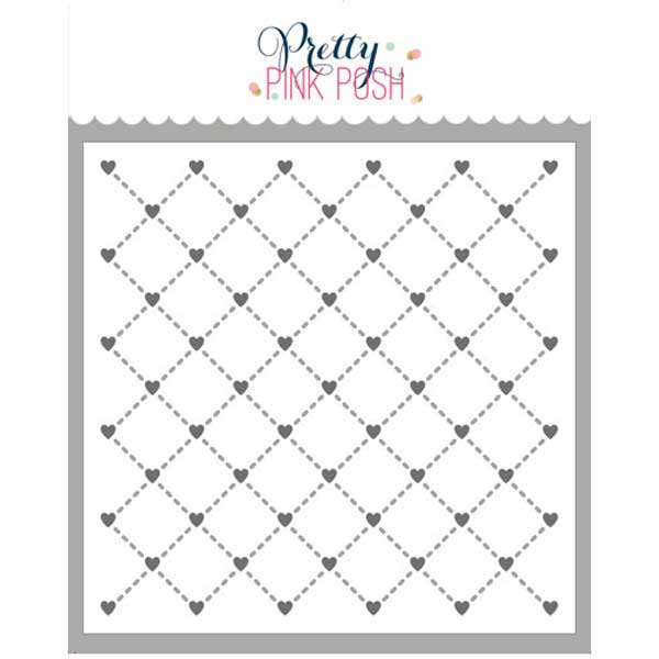 Pretty Pink Posh Layered Heart Lattice Stencils