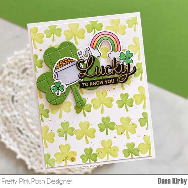 Pretty Pink Posh Layered Shamrocks Stencils