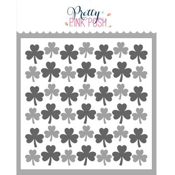 Pretty Pink Posh Layered Shamrocks Stencils