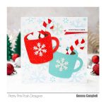 Pretty Pink Posh Layered Snowflakes Stencil Set