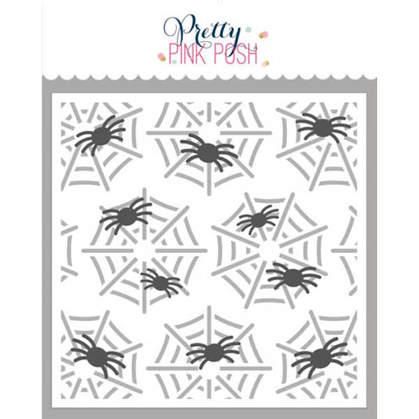 Pretty Pink Posh Layered Spider Webs Stencils (2 Pack)