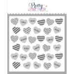 Pretty Pink Posh Layered Valentine Hearts Stencils