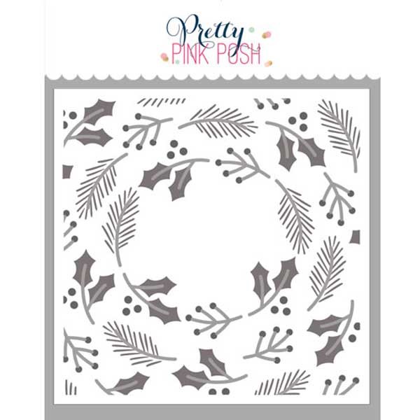 Pretty Pink Posh Layered Winter Wreath Stencils (3 Pack)