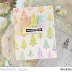 Pretty Pink Posh Layered Christmas Trees Stencils (3 Pack)