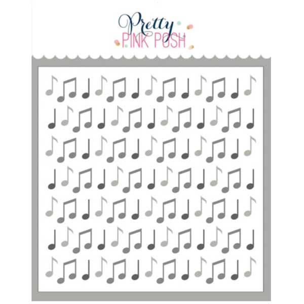 Pretty Pink Posh Layered Music Notes Stencils (3 Pack)