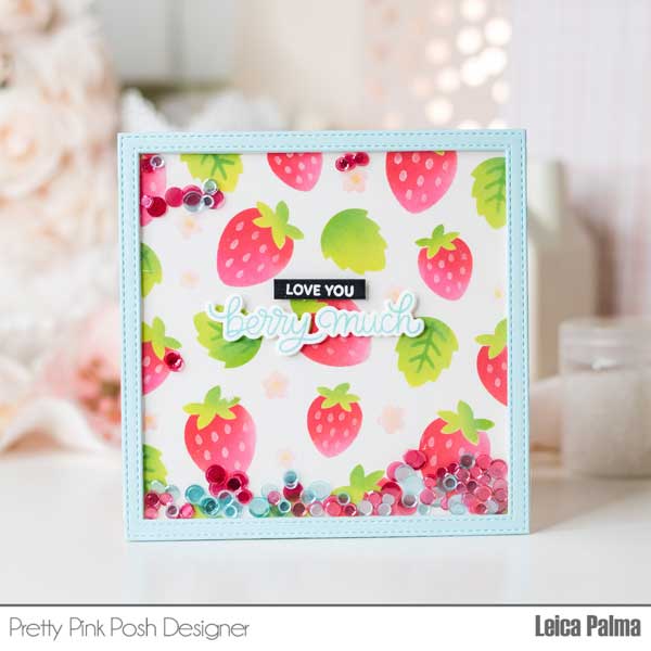 Pretty Pink Posh Layered Strawberries Stencils