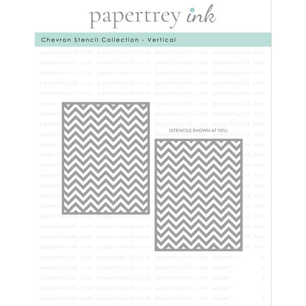 Papertrey Ink Chevron Stencil Collection - Vertical