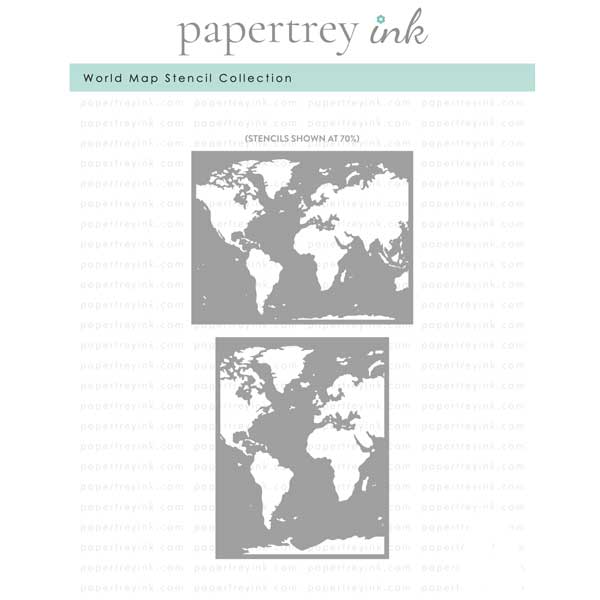 Papertrey Ink World Map Stencil Collection