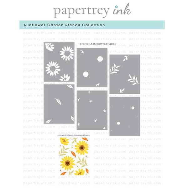 Papertrey Ink Sunflower Garden Stencil Collection