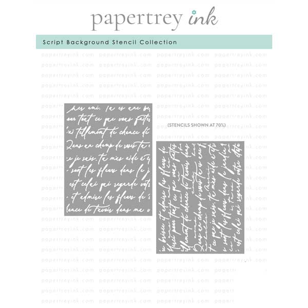 Papertrey Ink Script Background Stencils