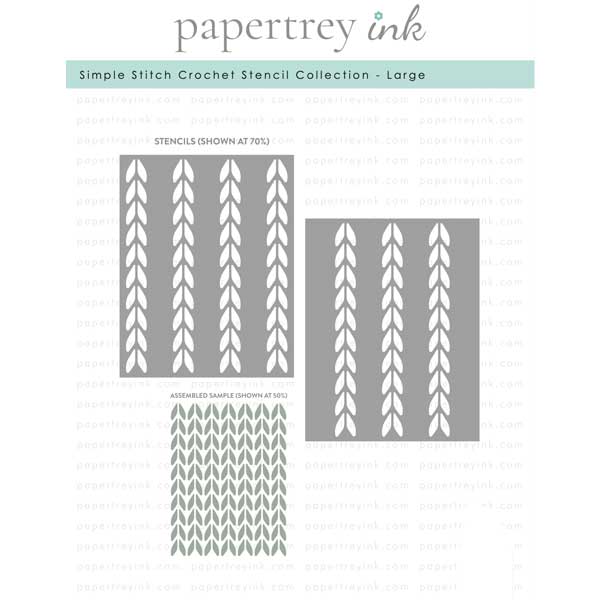 Papertrey Ink Simple Stitch Crochet Stencil Collection - Large