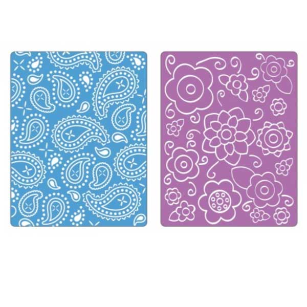 Sizzix Textured Impressions Embossing Folders - Spring Flowers &amp; Paisley