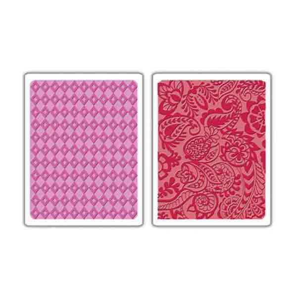 Sizzix Textured Impressions Embossing Folders - Diamond &amp; Tropical Paisley